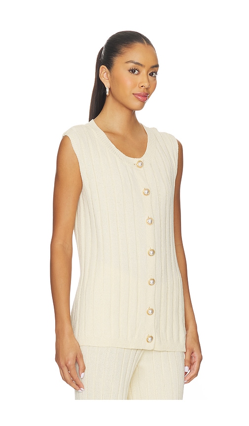 Sndys Baha Ribbed Top In Neutral