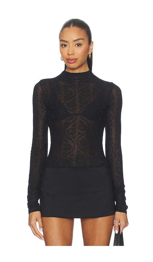 Sndys Rhea Lace Top In Black