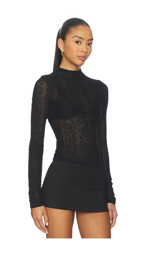 Sndys Rhea Lace Top In Black