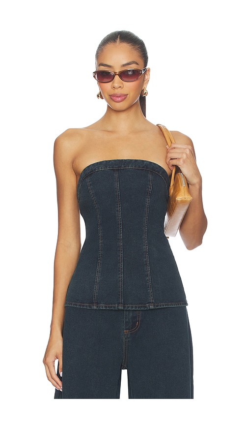 SNDYS Lex Denim Corset Top