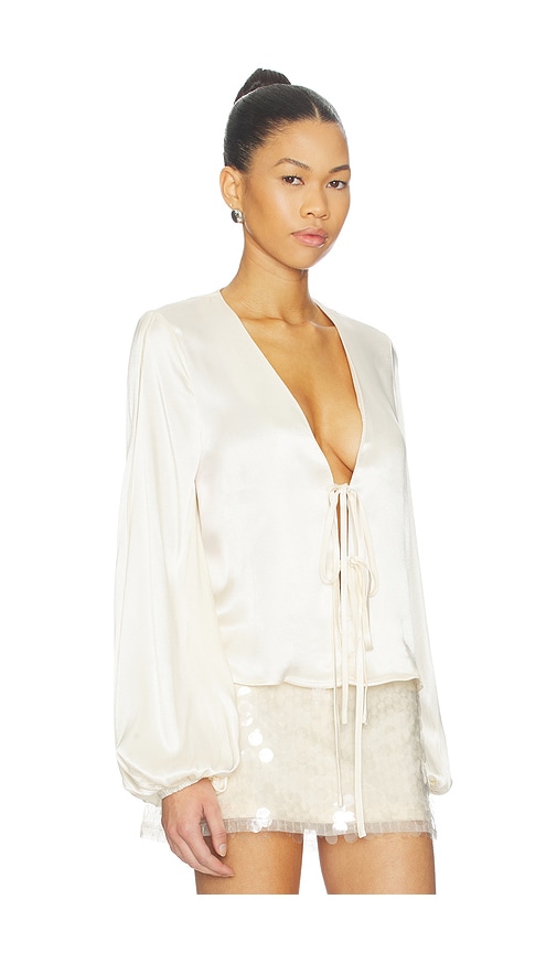 Sndys Top De Manga Larga Con Lazo Delantero Lucille En Color Ivory Talla L  (también En M, S, Xl, Xs, Xxl, Xxs). 