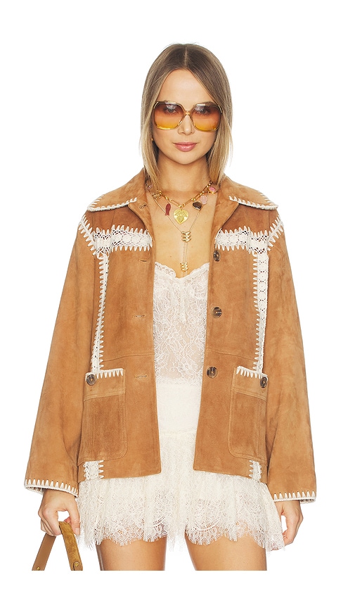 Sea Irena Suede Jacket With Crochet