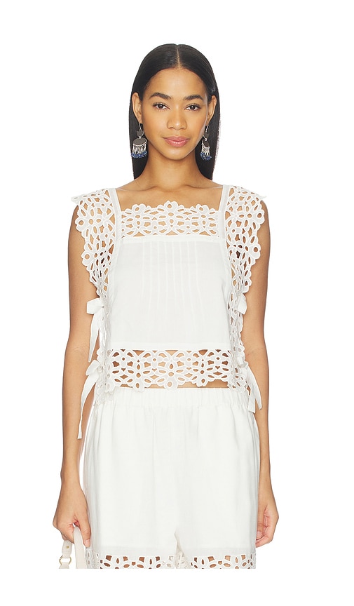 Sea Leila Eyelet Sleeveless Top