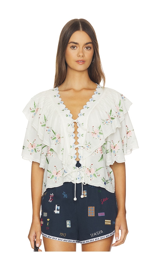 Sea Serafina Embroidery Shortsleeve Top | Thumbnail 3 Sea Serafina Embroidery Shortsleeve Top | Thumbnail 3