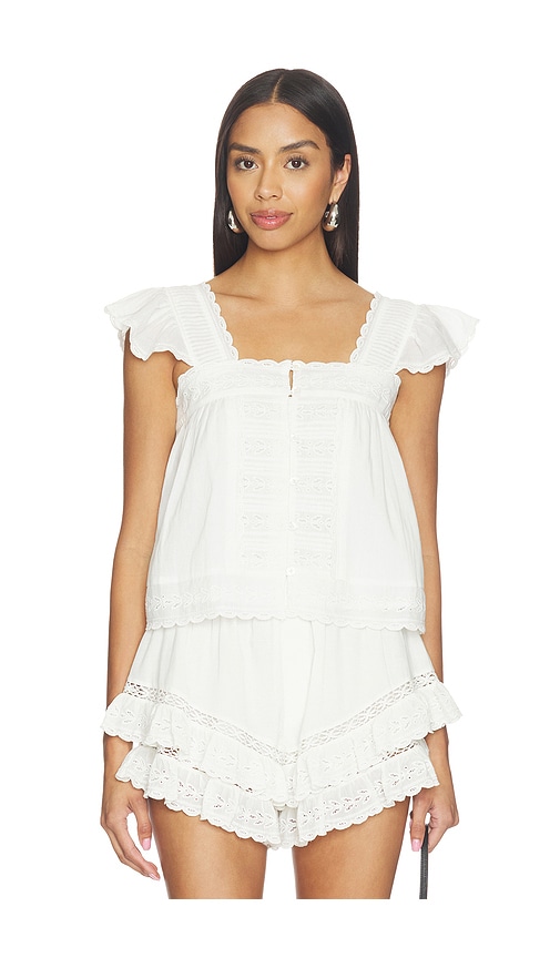 Sea Eliza Solid Flutter Sleeveles Top - Women's Clothing