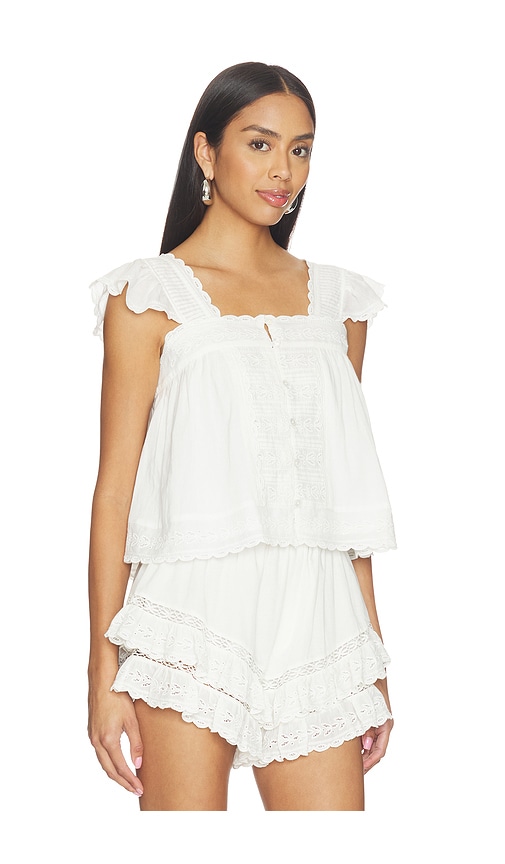 Sea Eliza Solid Flutter Sleeveles Top | Thumbnail 2