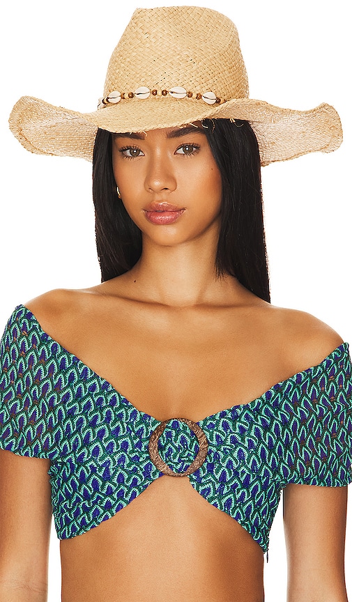 Seafolly Raffia Cowgirl Hat In Natural