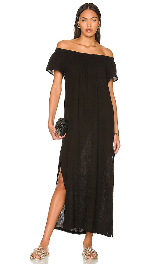 Seafolly Summer of Love Strapless Dress in Black