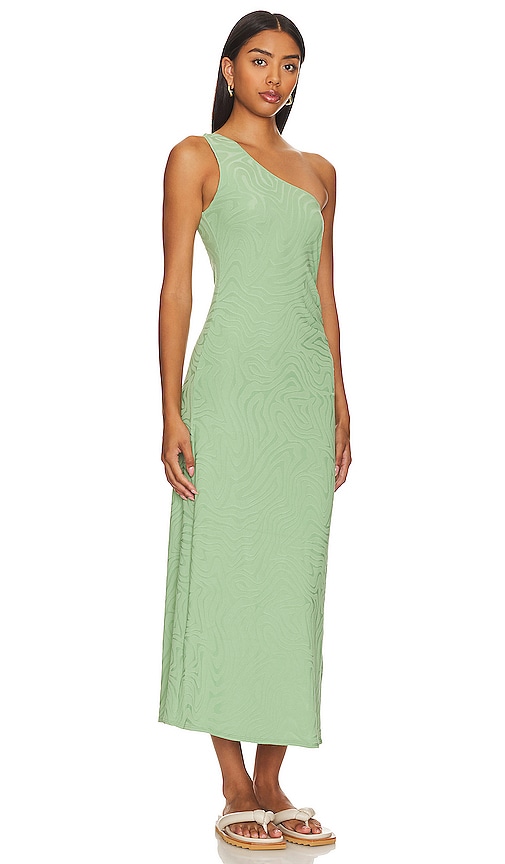 Sage Green Midi Dress With Sleeves | REVOLVE