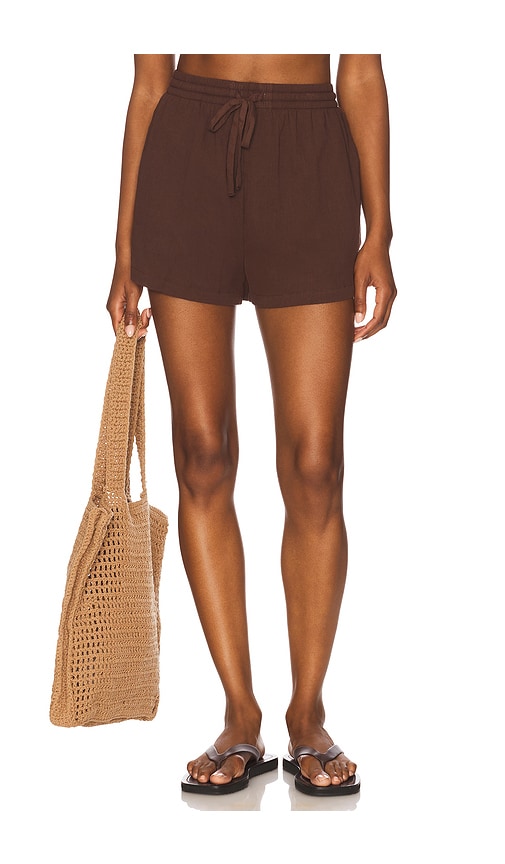 Crinkle Short in Chocolate. - size S (also in L, M, XS)