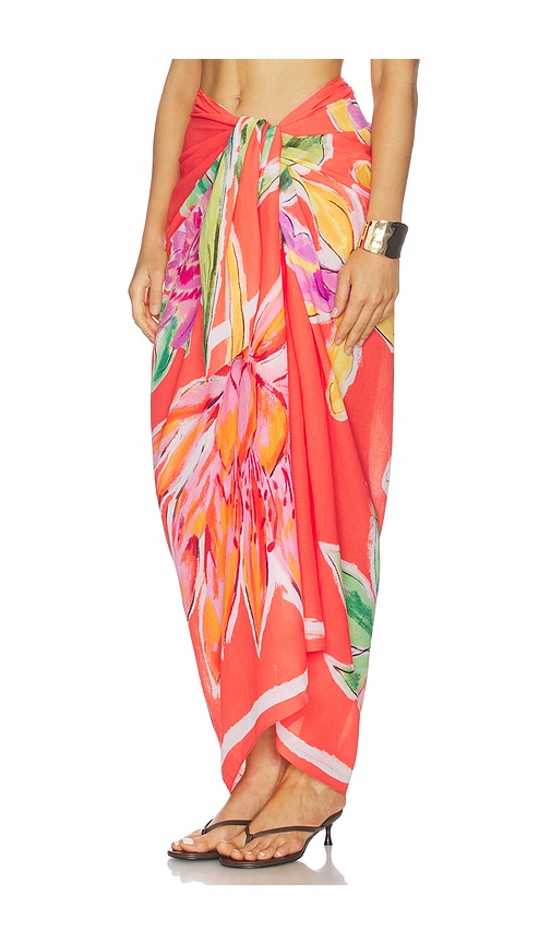  Seafolly Sarong Hothouse Floral In Coral. 