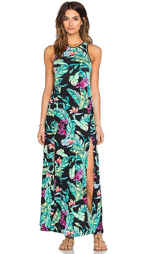 botanical maxi dress