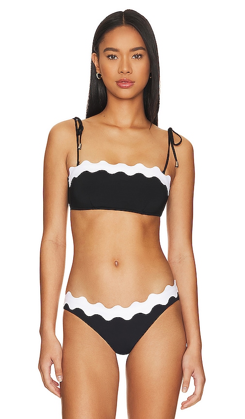 Collective Padded Tie Detail Bandeau Bikini Top, Seafolly