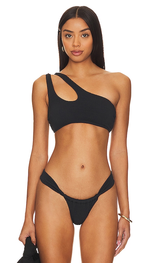 Seafolly Collective One Shoulder Top - Black – Seafolly US