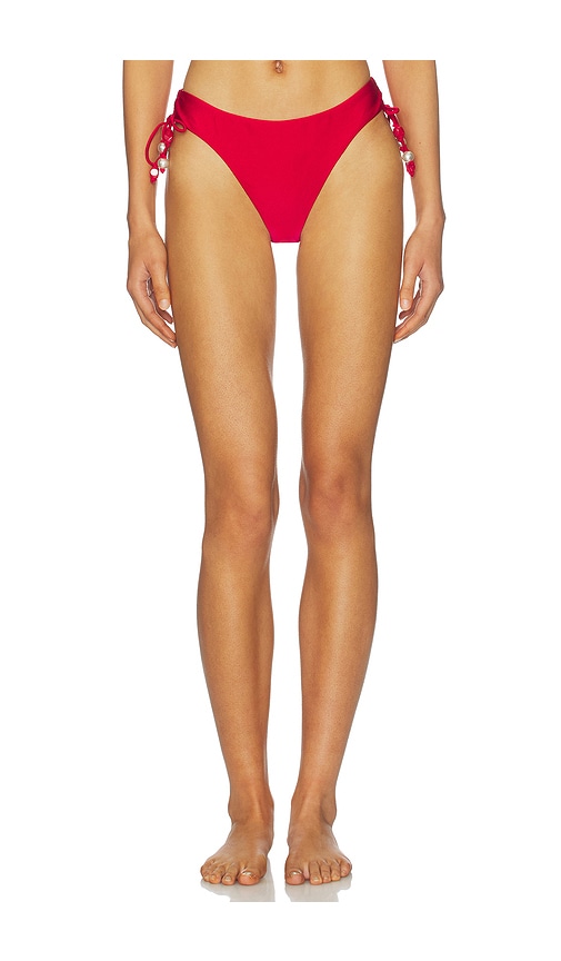 Loop Side Tie Bikini Bottom by Seafolly in Cosmo Red