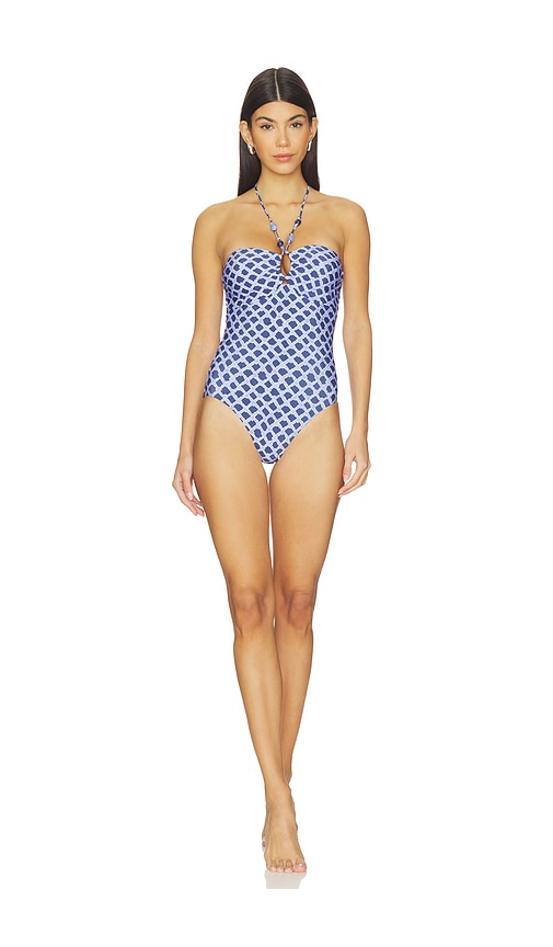 Marseille Ring Front One Piece by Seafolly in Blue Indigo