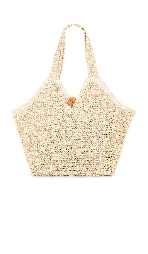 Shop Seafolly Mirage Woven Tote In Cream