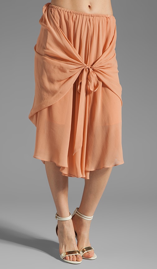 Uneven Hem Wrap Around Skirt