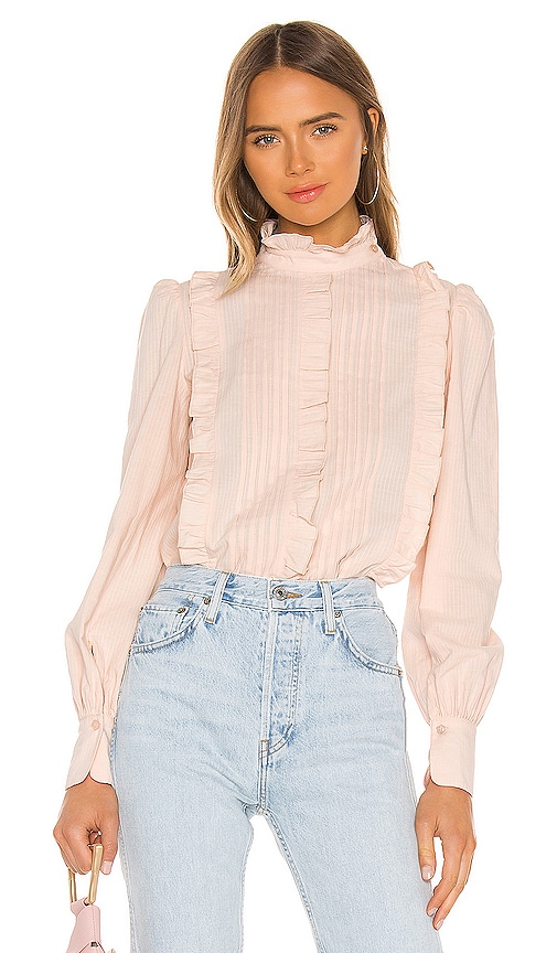 See By Chloe Textured Poplin Blouse in Pink Sand