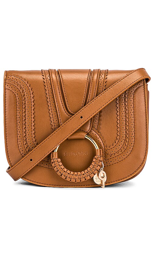 See By Chloe Hana Small Brogue Crossbody in Caramello | REVOLVE