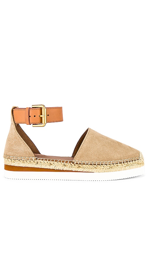 See By Chloé Glyn Espadrille In Beige & Natural Calf