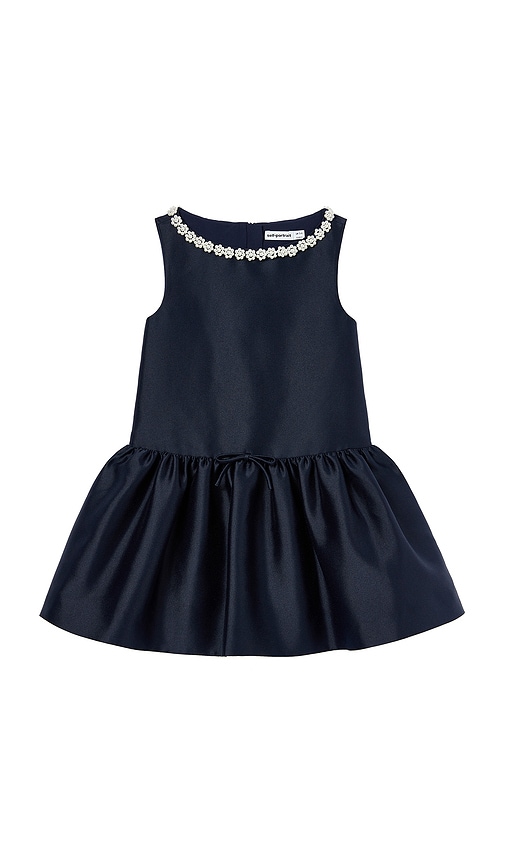 self-portrait Kids Flower Scallop Taffeta Dress