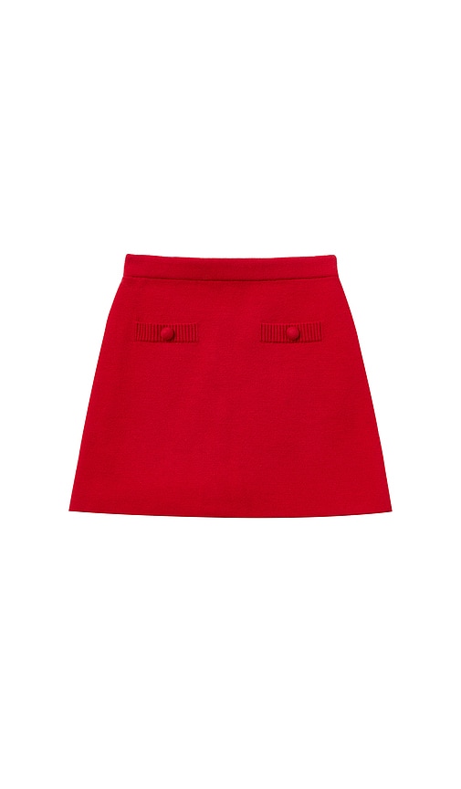 self-portrait Kids Flower Trim Cotton Skirt