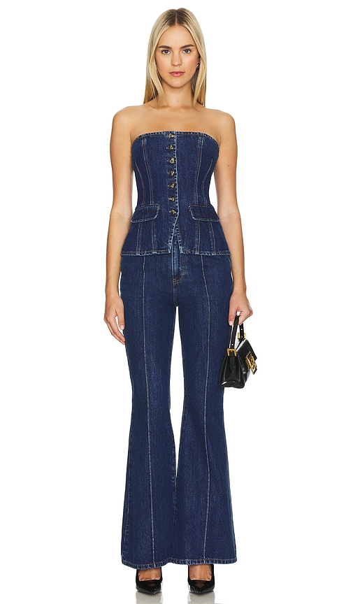 Denim Bandeau Jumpsuit