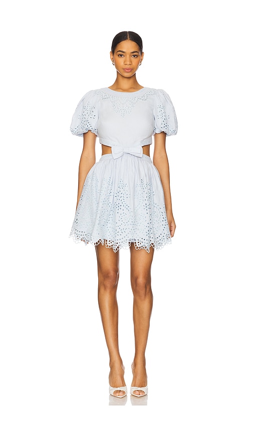SELF-PORTRAIT ホルター ミニドレス self-portrait DRESS ミニドレス - Blue | REVOLVE