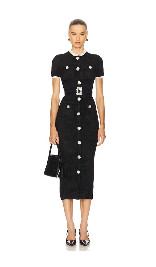 self-portrait Chenille Knit Midi Dress