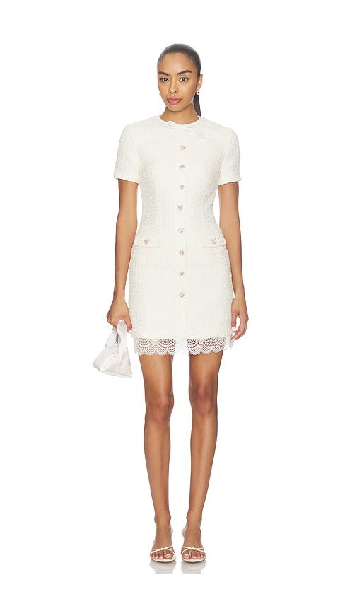 casual cream lace dress Cream Floral Lace Short Sleeve Mini Dress