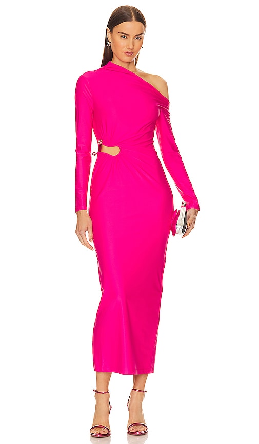 self-portrait Cut Out Maxi Dress in Pink