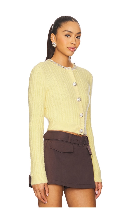 Self-portrait Alpaca Cardigan In Neutral