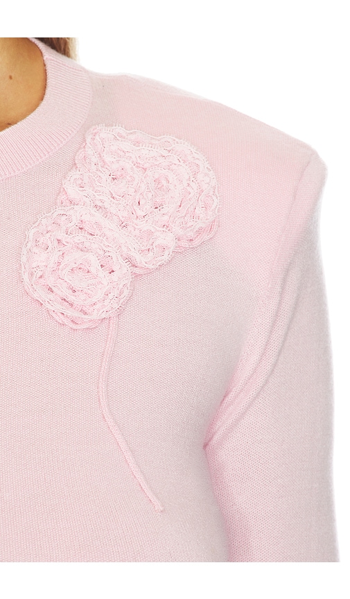 self-portrait Pink Flower Knit Jumper | Thumbnail 5 self-portrait Pink Flower Knit Jumper | Thumbnail 5