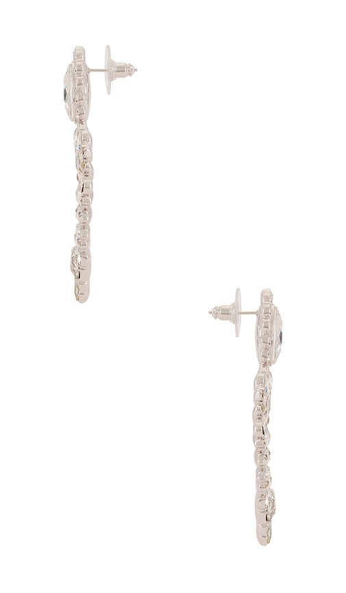 Self-portrait Crystal Heart Earrings In 실버