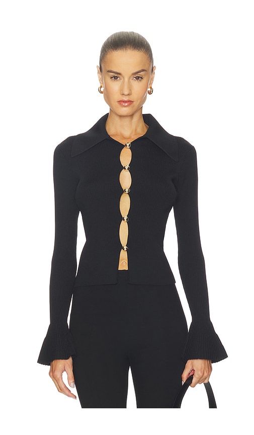 self-portrait Button Down Knit Top