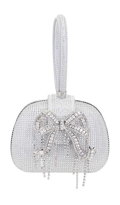 Shop Self-portrait Rhinestone Top Handle Clutch Bag In Ì¤ë²