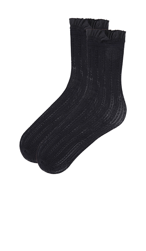 Shop Stems Melody Knit Knee Socks In Black