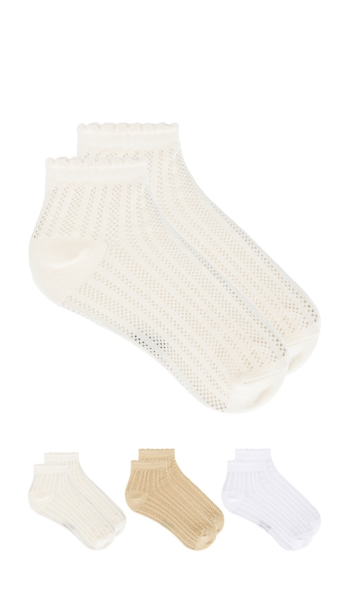 Stems 3-pack Lace Knit Ankle Socks