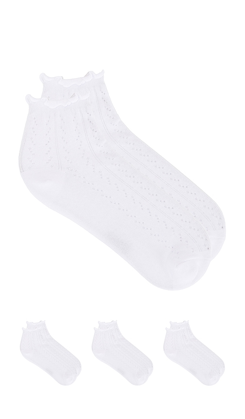 Stems 3-pack Pointelle Mid Crew Socks