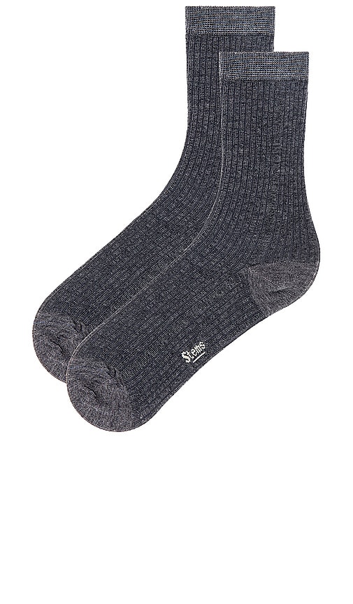 Shop Stems Eco-conscious Cashmere Crew Socks In 仿旧