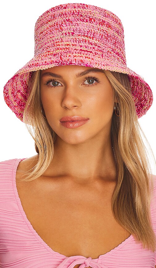 SENSI STUDIO The Traveler Lampshade Hat in Multicolor Pinnk  display picture 3