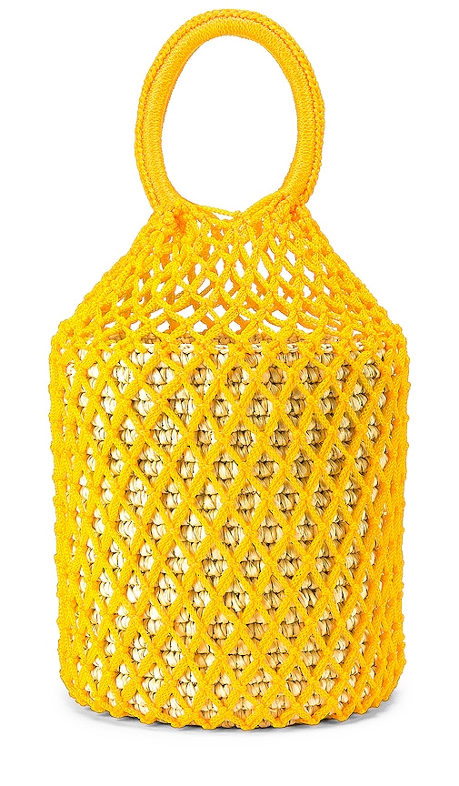 Straw Netted Bucket Bag