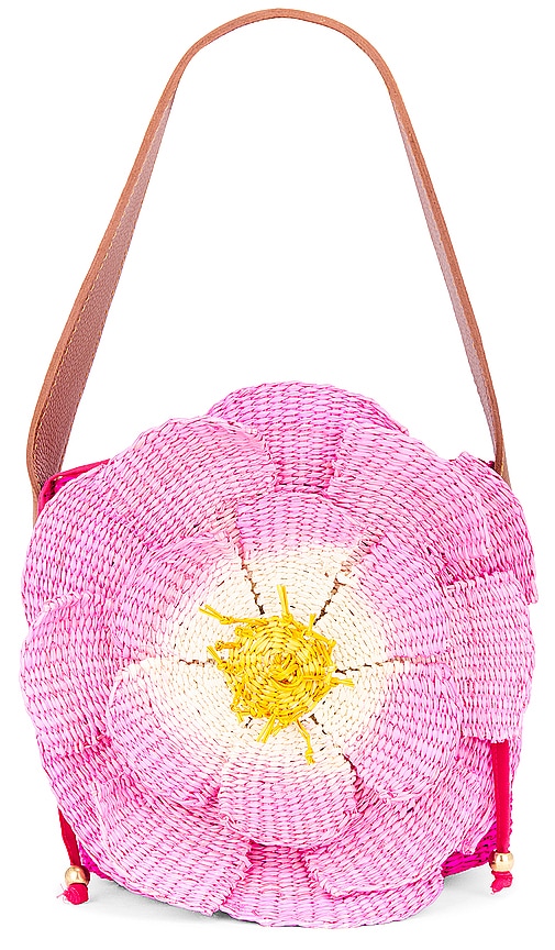 Sensi Studio Lotus Flower Mini Handbag In Fuxia Rose