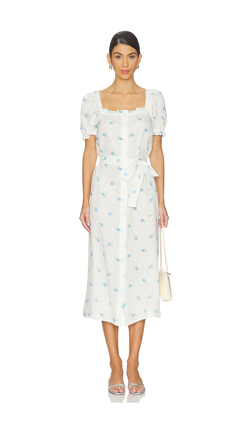 Sleeper Brigitte Linen Midi Dress