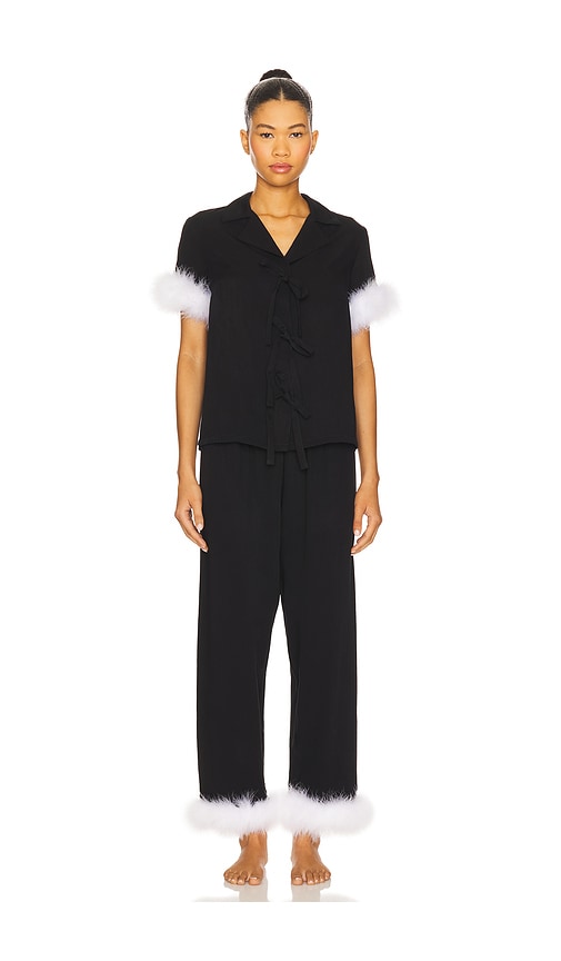 Sleeper Ponyo Pajama Set With Detachable Feathers In Black