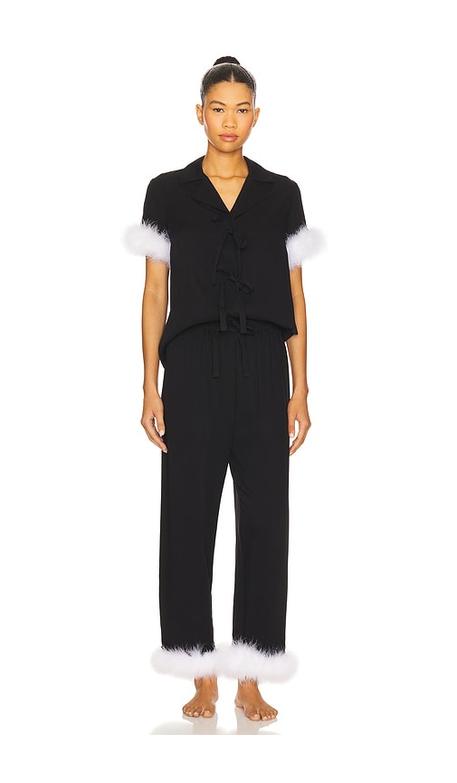 Sleeper Ponyo Pajama Set With Detachable Feathers In Black