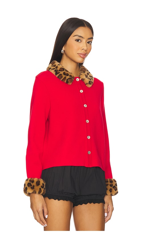 Sleeper Carmela Knitted Cardigan In Red