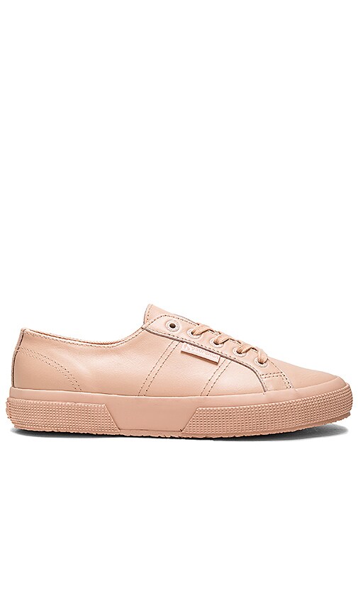 superga pink leather sneakers