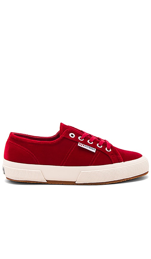 Superga 2750 Velvet Sneaker in Red 